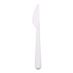 Lot De 50 Couteaux Blancs Biodégradable 16,5 Cm