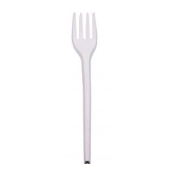 Lot De 50 Fourchettes Blanches Biodégradable 16,5 Cm
