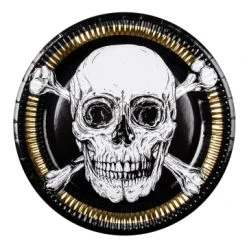 Lot De 6 Assiettes Anniversaire Pirate Carton 23 Cm