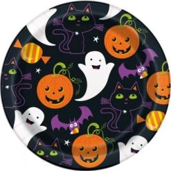 Lot De 8 Assiettes Hocus Pocus Halloween 18 Cm