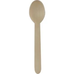 Lot De 8 Cuillères Bois Biodégradables 16,5 Cm