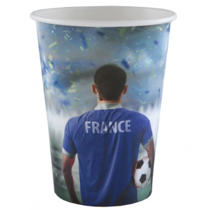 Lot De 10 Gobelets Champion Du Monde 7,8 X 9,7 Cm