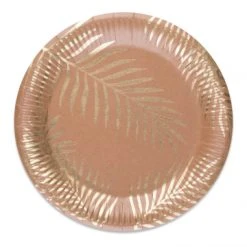 Lot De 8 Assiettes Fougères Or 23 Cm