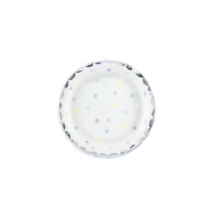 Lot De 6 Assiettes Carton Unicorn18 Cm