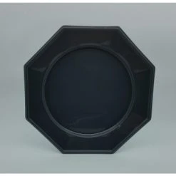 Lot De 8 Assiettes Plastiques Réutilisables Octogonales Ardoise 31 Cm