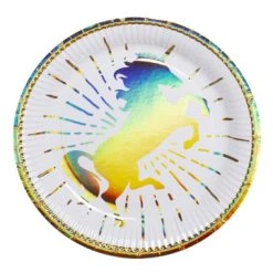 Lot De 6 Assiettes Licorne 23 Cm