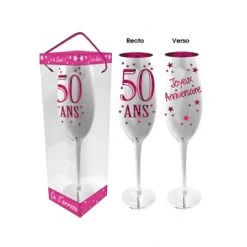 Flûte à Champagne 50 Ans-rose