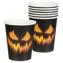 Lot De 6 Gobelets Citrouille Effrayante Halloween