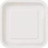 Lot De 10 Assiettes Carrée En Carton Blanc