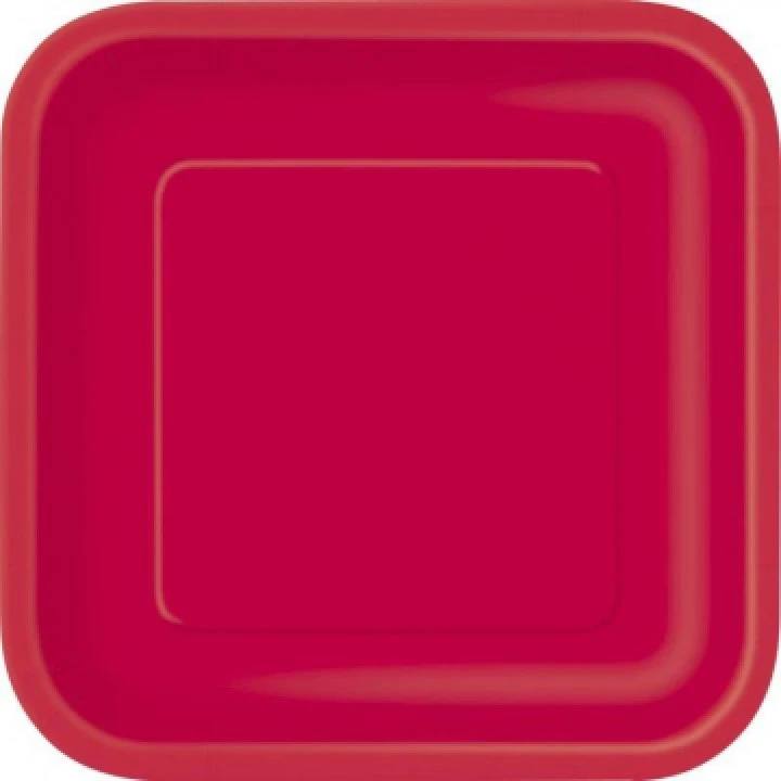 Lot De 10 Assiettes Carrée En Carton Bordeaux