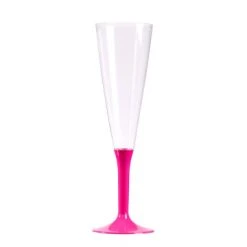 Lot De 10 Flûtes à Champagne En Plastique Réutilisable Framboise