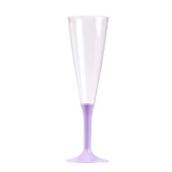 Lot De 10 Flûtes à Champagne En Plastique Réutilisable Lilas