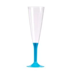 Lot De 10 Flûtes à Champagne En Plastique Réutilisable Turquoise