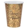 Lot De 10 Gobelets Bonne Année En Carton