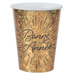 Lot De 10 Gobelets Bonne Année En Carton