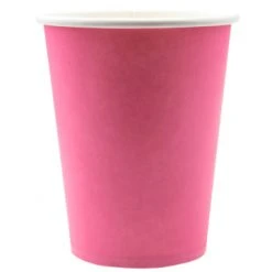 Lot De 10 Gobelets En Carton Fuschia 9,7 X 7,5 Cm