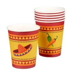 Lot De 6 Gobelets Mexique 7,8 X 9,7 Cm