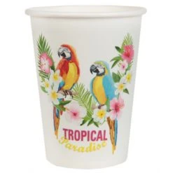 Lot De 10 Gobelets Tropical 7,8 X 9,7 Cm