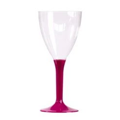 Lot De 10 Verres à Vin En Plastique Réutilisable Aubergine