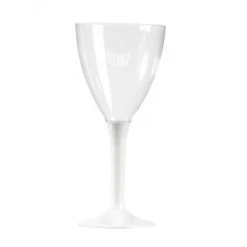 Lot De 10 Verres à Vin En Plastique Réutilisable Blanc