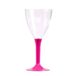 Lot De 10 Verres à Vin En Plastique Réutilisable Framboise