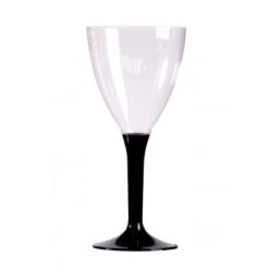 Lot De 10 Verres à Vin En Plastique Réutilisable Noir