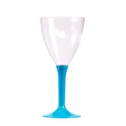 Lot De 10 Verres à Vin En Plastique Réutilisable Turquoise