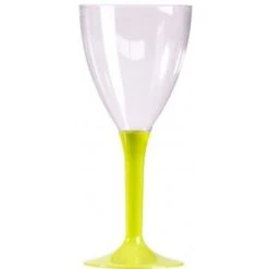 Lot De 10 Verres à Vin En Plastique Réutilisable Vert Anis
