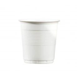 Lot De 100 Gobelets Jetables En Plastique Blanc 10 Cl