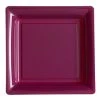 Lot De 12 Assiettes Carrées Jetables Aubergine GM