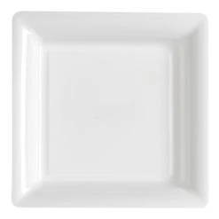 Lot De 12 Assiettes Carrées Jetables Blanches GM