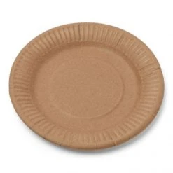 Lot De 12 Assiettes En Carton Kraft D 18 Cm