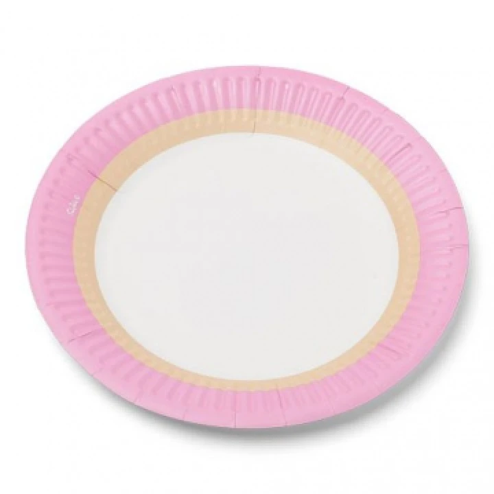 Lot De 12 Assiettes Jetables En Carton Fraise D 23 Cm