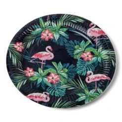 Lot De 12 Assiettes Tropical D 23 Cm