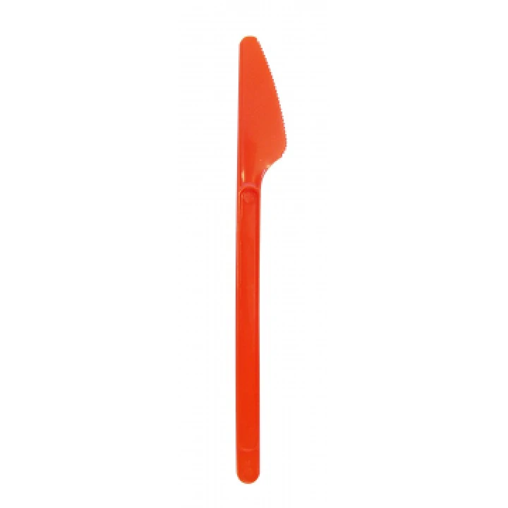 Lot De 20 Couteaux En Plastique Orange