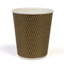 Lot De 20 Gobelets à Damiers Kraft En Carton 28 Cl