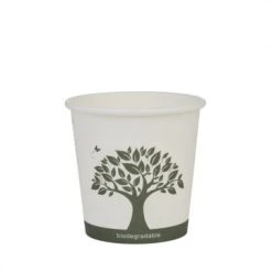 Lot De 20 Gobelets Jetables Carton Blanc Biodégradable 10 Cl