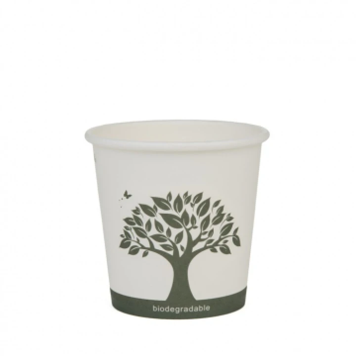 Lot De 20 Gobelets Jetables Carton Blanc Biodégradable 10 Cl