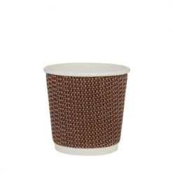 Lot De 20 Gobelets Jetables Carton Damiers Rouge Et Brun 10 Cl