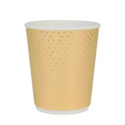Lot De 20 Gobelets Jetables Carton Doré 20 Cl
