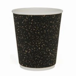 Lot De 20 Gobelets Jetables Carton Noir Gouttes Dorées 20 Cl