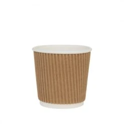 Lot De 20 Gobelets Jetables Carton Noir Strié Couleur Kraft 10 Cl