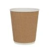 Lot De 20 Gobelets Jetables Carton Ondulé Couleur Kraft 20 Cl