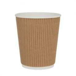 Lot De 20 Gobelets Jetables Carton Ondulé Couleur Kraft 20 Cl