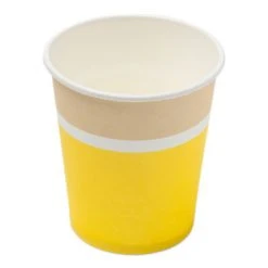 Lot De 20 Gobelets Jetables En Carton Citron 200ml