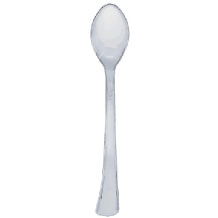 Lot De 20 Mini-cuillères Jetables Argent 10,4 Cm