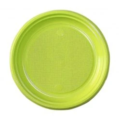 Lot De 30 Assiettes Ronde En Carton Vert Anis