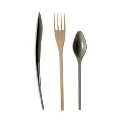 Lot De 30 Couverts Plastiques Réutilisables Ardoise