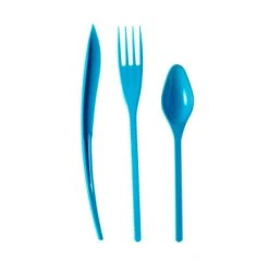 Lot De 30 Couverts Plastiques Réutilisables Turquoise