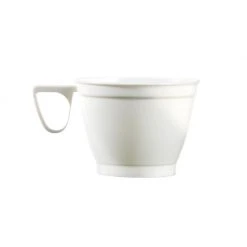 Lot De 45 Tasses à Café Jetables En Plastique Blancs 19 Cl